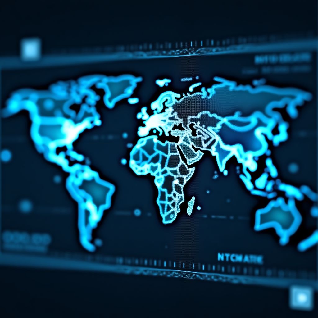 Gráfico de datos digitales en una pantalla